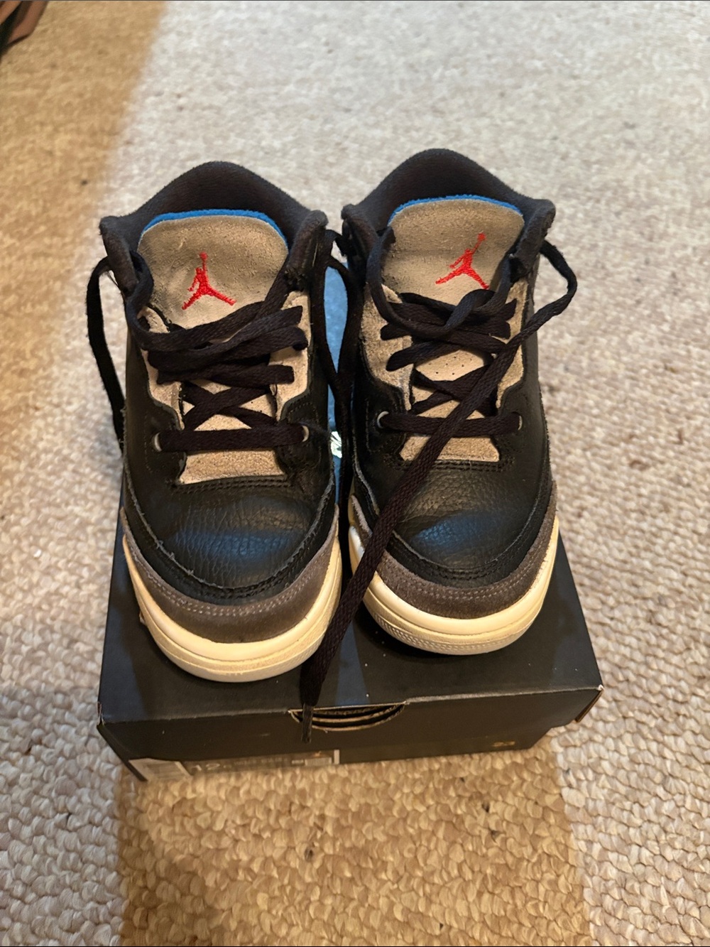 Jordan Kids' Black/Gray/Red Low-Top Sneakers